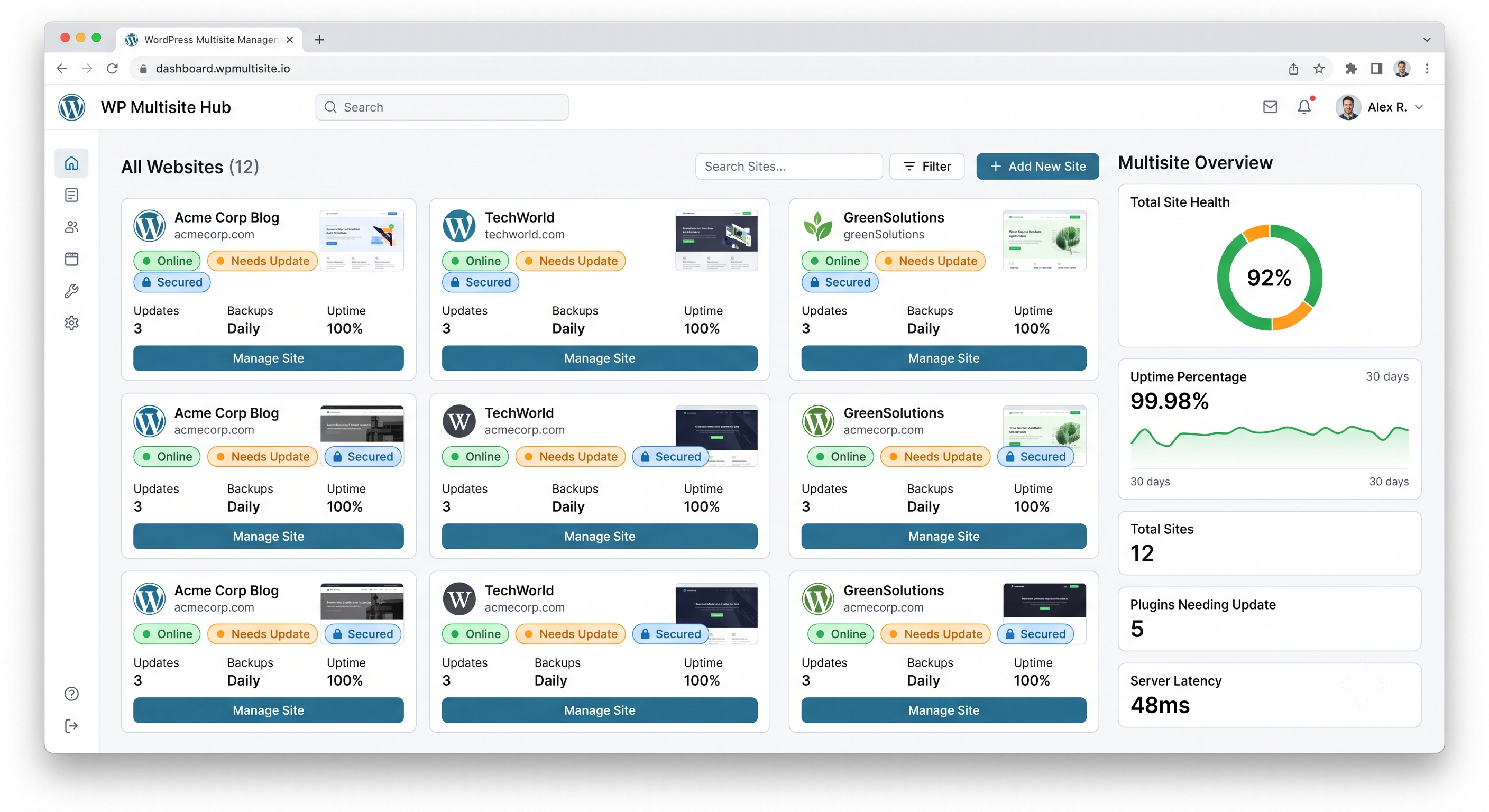 Centralized Multi-Site Dashboard